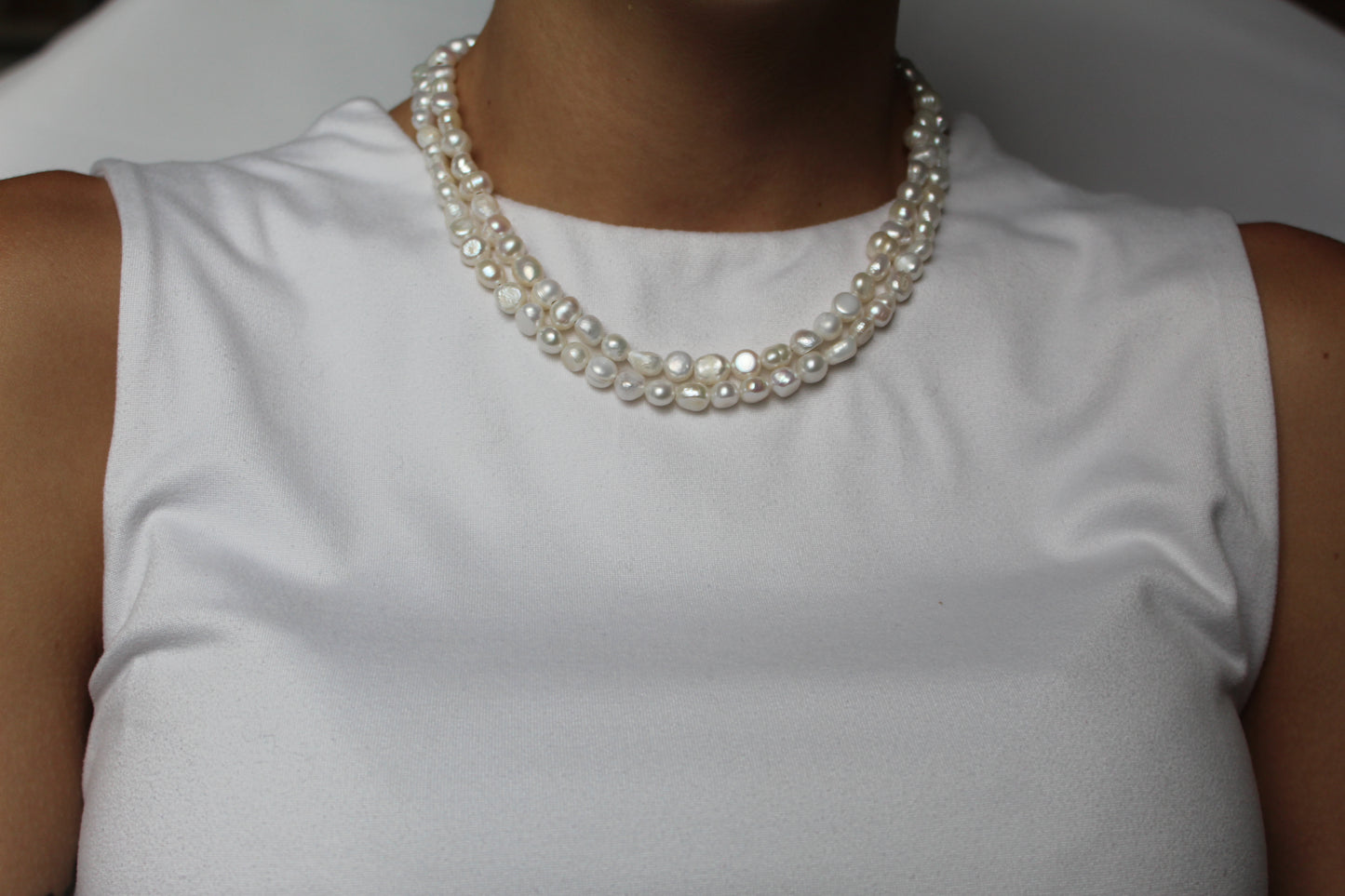 Darcy Pearl Double Strand Necklace