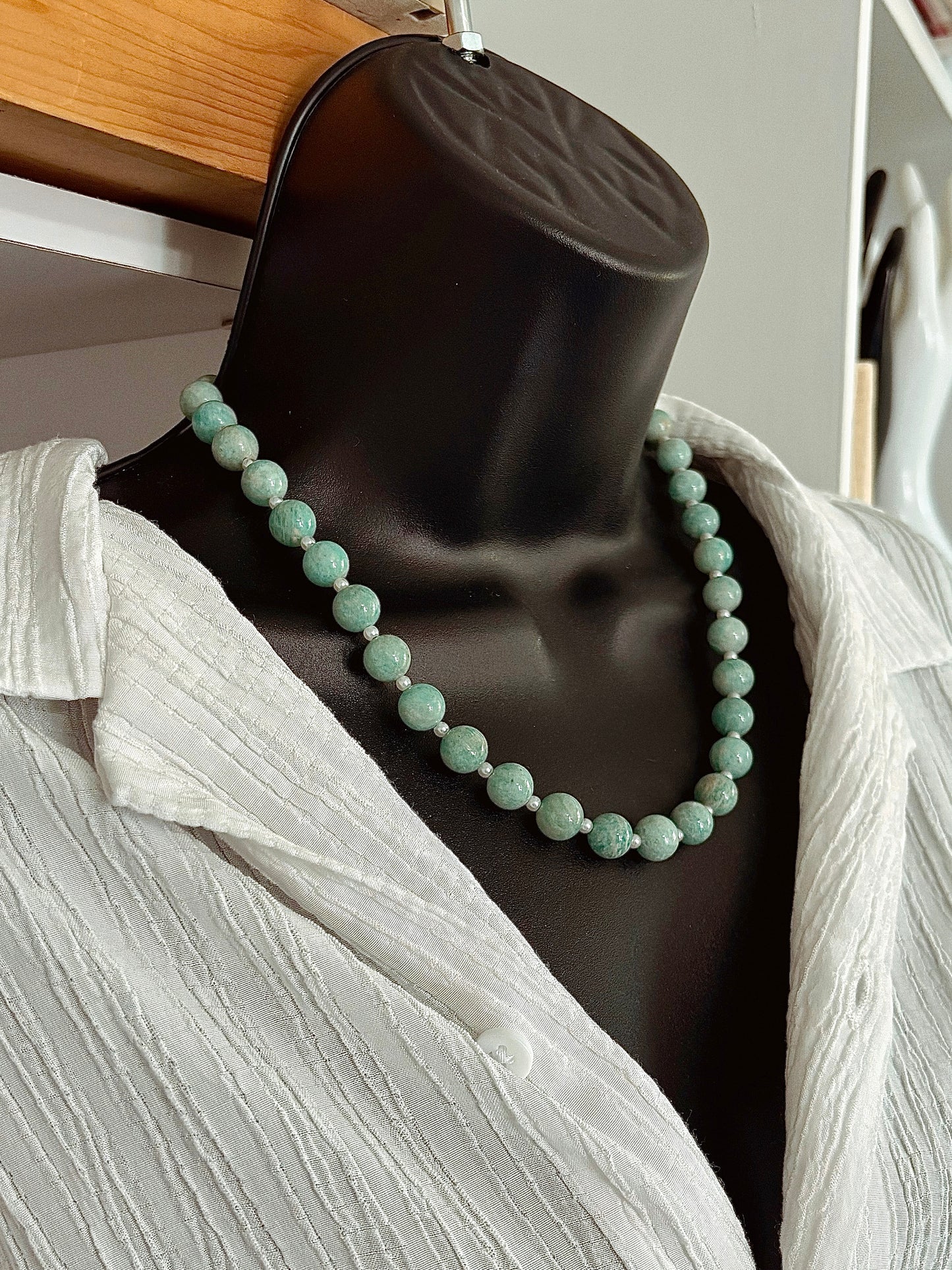 Sailor Bead Necklace with Mini Pearls